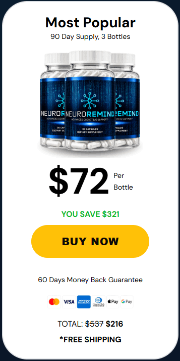 Buy NeuroRemind 3 Bottle